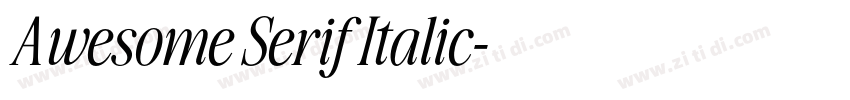Awesome Serif Italic字体转换